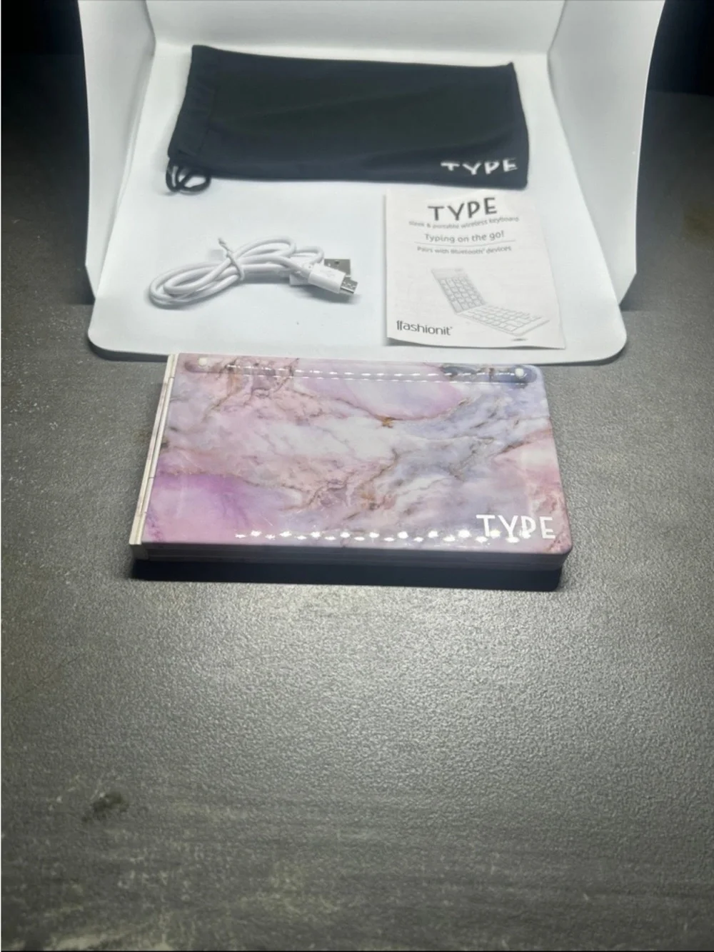 Foldable Bluetooth Keyboard - White TYPE